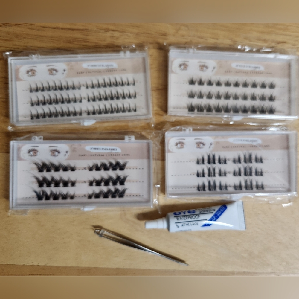 Easy Natural Lash Clusters DIY Lash Extension Wispy Eyelash Korean Look